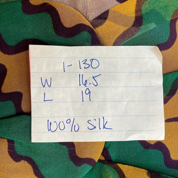 VERTIGO VINTAGE SILK CHEVRON BRIGHT Y2K 90S SKIRT YELLOW GREEN PURPLE SIZE 10 - Picture 7 of 7